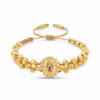 Pulsera Virgen de Guadalupe Balín Italiano 8 mm Oro Laminado 18K | Fe y Elegancia