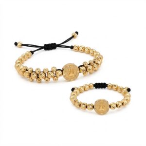 Conjunto Rolex Pulsera 3 Carriles + Anillo Oro Laminado 18K | Elegancia y Distinción