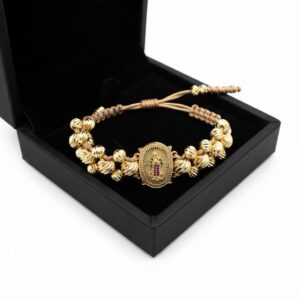 Pulsera Virgen de Guadalupe Oro Laminado 18K | Fe y Elegancia