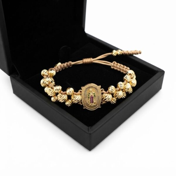 Pulsera Virgen de Guadalupe Oro Laminado 18K | Fe y Elegancia
