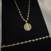 Conjunto Gucci Virgen de Guadalupe Oro Laminado 18K | Fe y Distinción