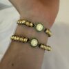 Dúo de Pulseras Virgen de Guadalupe Italiano 6 mm Oro Laminado 18K | Fe, Amor y Unión