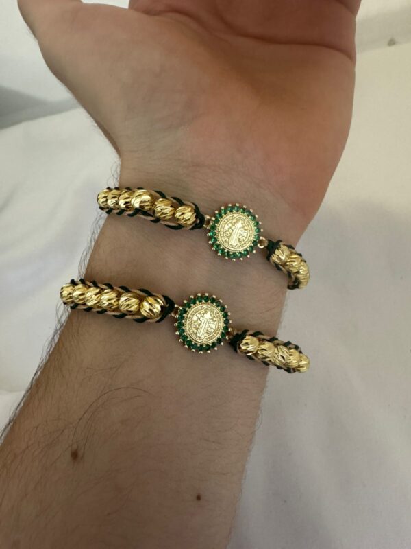 Dúo de Pulseras Virgen de Guadalupe Italiano 6 mm Oro Laminado 18K | Fe, Amor y Unión