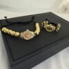 Conjunto Rolex Pulsera + Anillo Tejido Oro Laminado 18K | Estilo Masculino y Elegancia