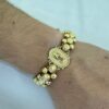 Pulsera Virgen de Guadalupe Balín Italiano 8 mm Oro Laminado 18K | Fe y Elegancia