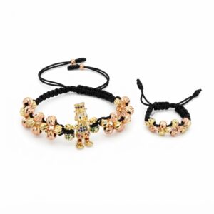 Conjunto Tío Rico Pulsera + Anillo Oro Laminado 18K | Elegancia y Distinción