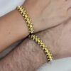Dúo de Pulseras Italiano 3 Carriles Oro Laminado 18K | Modernidad y Elegancia