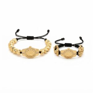 Conjunto Rolex Pulsera + Anillo Tejido Oro Laminado 18K | Estilo Masculino y Elegancia
