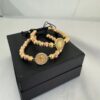 Set de 2 Pulseras San Benito Oro Rosa + Oro Amarillo Oro Laminado 18K | Fe y Protección