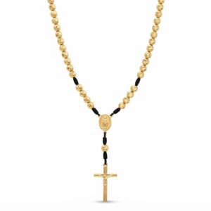 Camándula Virgen de Guadalupe Balín Italiano Oro Laminado 18K | Fe y Protección