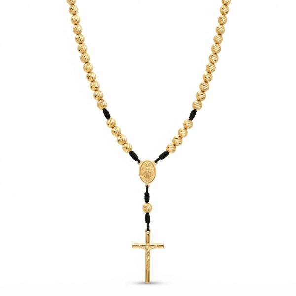 Camándula Virgen de Guadalupe Balín Italiano Oro Laminado 18K | Fe y Protección