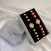 Dúo de Pulseras San Benito Protección Oro Laminado 18K | Fe y Amor