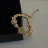 Pulsera San Benito Oro Rosa con Balines y Bola de Fuego Oro Laminado 18K | Fe y Elegancia
