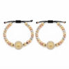 Set de 2 Pulseras San Benito Oro Rosa + Oro Amarillo Oro Laminado 18K | Fe y Protección