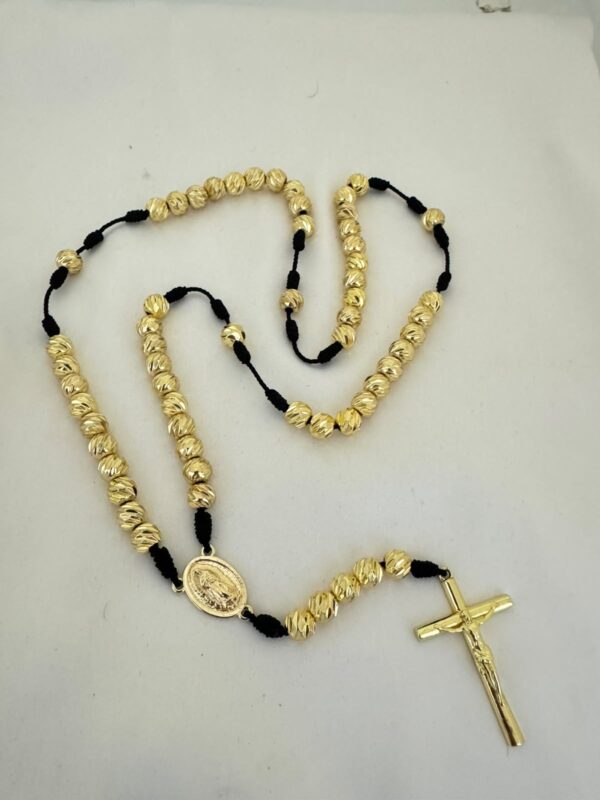 Camándula Virgen de Guadalupe Balín Italiano Oro Laminado 18K | Fe y Protección