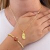 Combo Virgen de Guadalupe + Corazón de Jesús Dama Oro Laminado 18K | Fe y Elegancia
