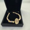 Pulsera Virgen de Guadalupe 3 Oros Balín Italiano 6 mm Oro Laminado 18K | Fe y Elegancia