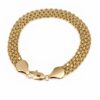 Pulsera Hombre Tejido Chino Grueso Oro Laminado 18K | Estilo Masculino y Elegancia