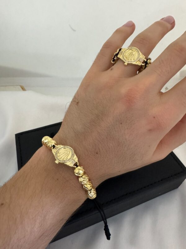 Conjunto Rolex Pulsera + Anillo Tejido Oro Laminado 18K | Estilo Masculino y Elegancia