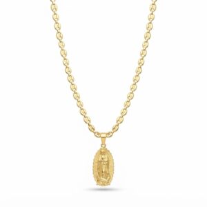 Cadena Gucci con Virgen de Guadalupe Oro Laminado 18K | Fe y Elegancia