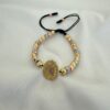 Pulsera Virgen de Guadalupe 3 Oros Balín Italiano 6 mm Oro Laminado 18K | Fe y Elegancia