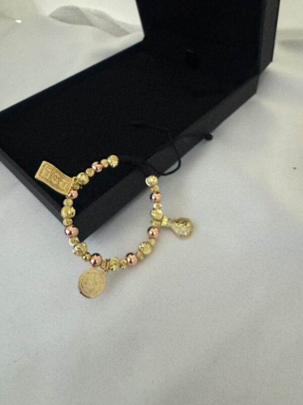 Pulsera Abundancia y Devoción Hombre Oro Laminado 18K