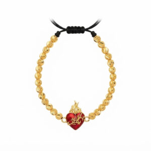 Pulsera Corazón de Jesús Hombre Oro Laminado 18K