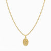 Cadena Militar Diamantada Hombre 60 cm + Dije Virgen de Guadalupe Oro Laminado 18K