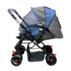 Coche de Bebé Baby On Deluxe Reversible con Capota Extra Grande y Pañalera