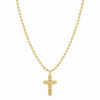 Cadena Militar Hombre 60 cm + Cruz Cristo Madero Oro Laminado 18K | Fuerza y Devoción