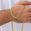 Cadena Hombre Tejido Chino Doble Carril 60 cm Oro Laminado 18K | Presencia y Elegancia