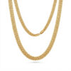 Cadena Hombre Tejido Chino Doble Carril 60 cm Oro Laminado 18K | Presencia y Elegancia