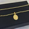 Cadena Militar Diamantada Hombre 60 cm + Dije Virgen de Guadalupe Oro Laminado 18K