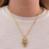 Cadena China Dama + Dije Oso Oro Laminado 18K