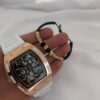 Combo Reloj Richard Rosado + Pulsera Oro Laminado 18K