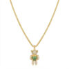 Cadena China Dama + Dije Oso Oro Laminado 18K