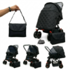 Coche de Bebé Baby On Deluxe Reversible con Capota Extra Grande y Pañalera