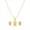 Conjunto Cadena + Topos Virgen de Guadalupe Oro Laminado 18K | Fe y Elegancia