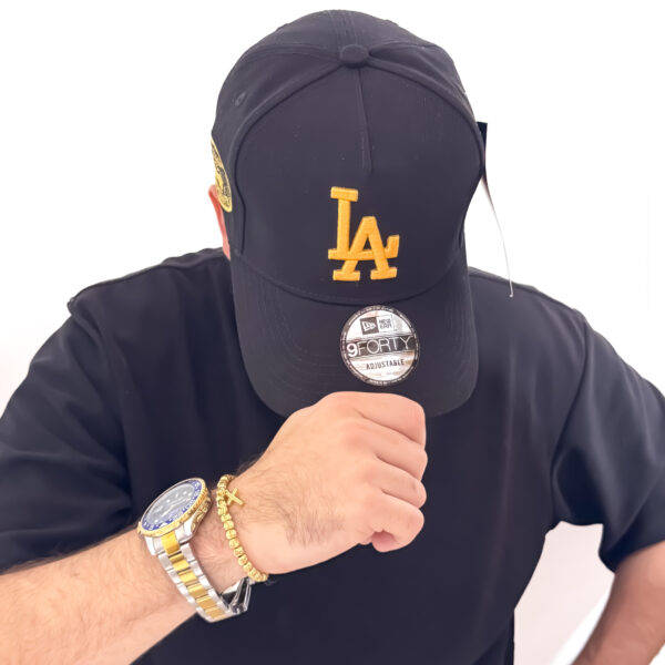Combo Pulsera + Reloj + Gorra Hombre Oro Laminado 18K